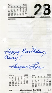 Harper Lee autograph