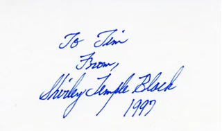 Shirley Temple autograph