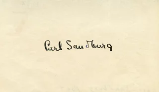 Carl Sandburg autograph