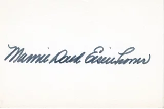 Mamie Eisenhower autograph