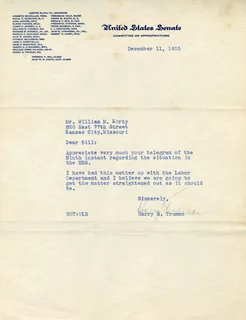 Harry Truman autograph