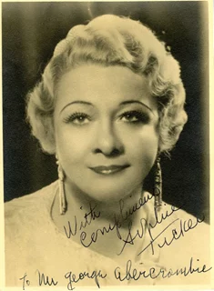 Sophie Tucker autograph
