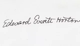 Edward Everett Horton autograph