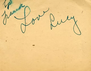 Lucille Ball autograph