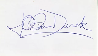 John Derek autograph