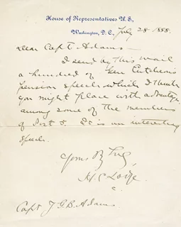 Henry Cabot Lodge autograph