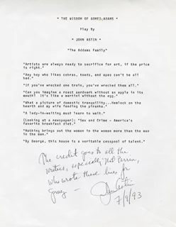 John Astin autograph