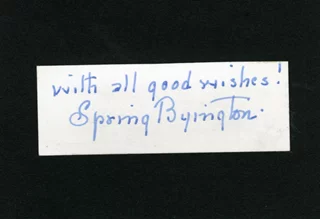 Spring Byington autograph