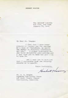 Herbert Hoover autograph