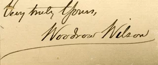 Woodrow Wilson autograph