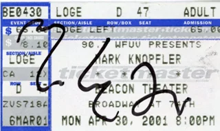 Mark Knopfler autograph