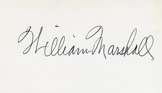 William Marshall autograph
