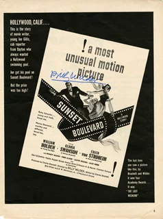 Billy Wilder autograph