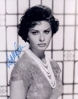 Sophia Loren autograph