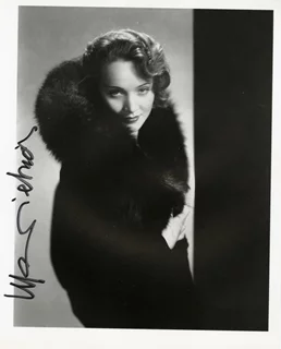 Marlene Dietrich autograph
