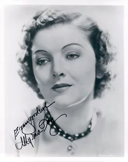 Myrna Loy autograph