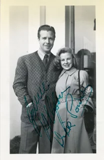 June Allyson and Dick Powell autograph