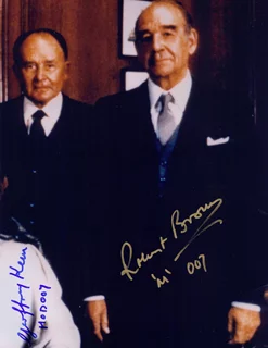 Geoffrey Keen & Robert Brown autograph