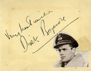 Dirk Bogarde autograph