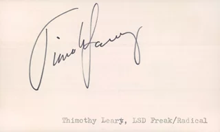 Timothy Leary autograph