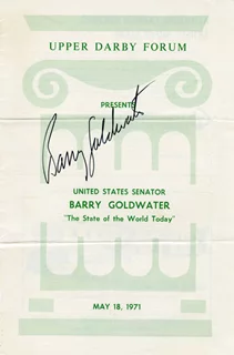 Barry Goldwater autograph