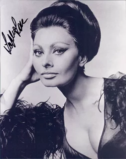 Sophia Loren autograph