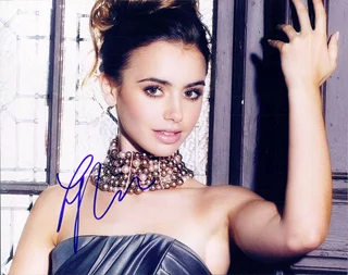 Lily Collins autograph