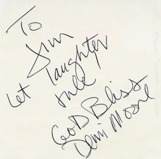 Demi Moore autograph