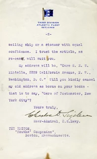 Charles Sigsbee autograph