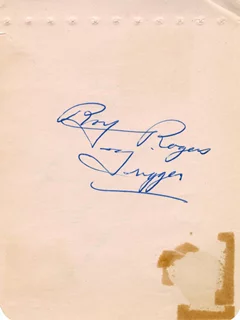 Roy Rogers autograph