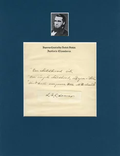 Lucius Q. C. Lamar autograph
