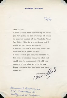 Alan Ladd autograph