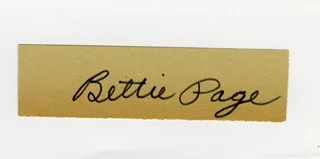 Bettie Page autograph