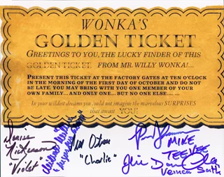Willy Wonka and The Chocolate Factory autograph