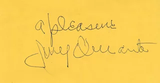 Jimmy Durante autograph