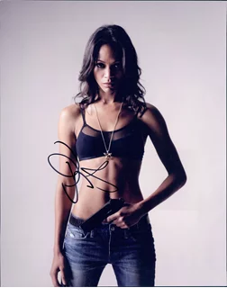 Zoe Saldana autograph