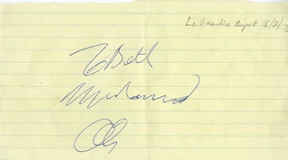 Muhammad Ali autograph