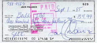 Jack Palance autograph