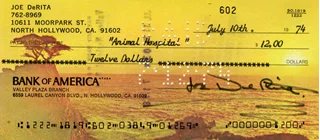 Curly Joe DeRita autograph