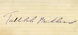 Tallulah Bankhead autograph