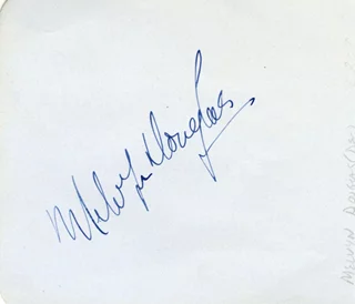 Melvyn Douglas autograph