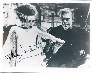 Elsa Lanchester autograph