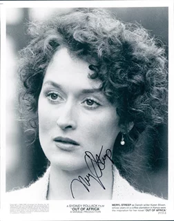 Meryl Streep autograph