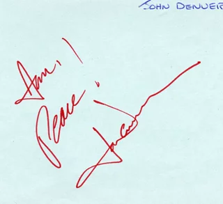 John Denver autograph