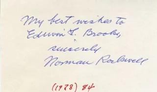 Norman Rockwell autograph