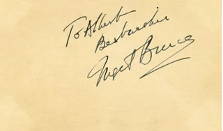 Nigel Bruce autograph