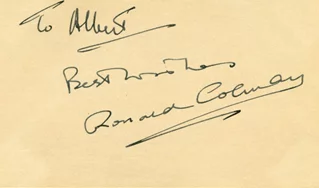 Ronald Colman autograph