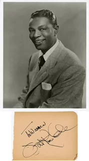 Nat King Cole autograph