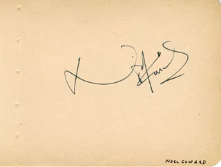 Noel Coward autograph