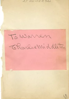 Charles Middleton autograph